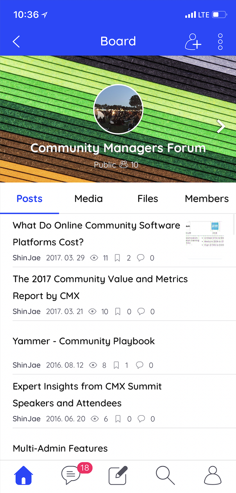 screenshot of MOMO BOARD